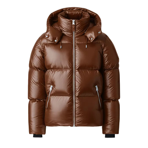 Veste d'hiver matelassée noire pour homme, coupe-vent, écologique, grande taille, avec logo personnalisé, rembourrage en polyester, style streetwear, vente en gros - Product Image 6