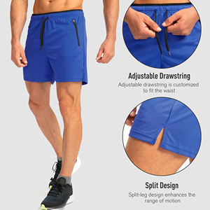 Pantalones cortos para correr para hombre, de secado rápido, transpirables, para deportes al aire libre, fitness, tenis, cintura alta, pantalones cortos deportivos sólidos para correr para hombre - Product Image 5