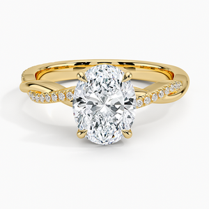 Twist Band <b>Oval</b> Cut <b>Moissanite</b> Diamonds 925 Sterling Silver For Women Classic Wedding <b>Ring</b> - Product Image 5