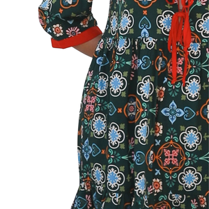 Mini vestido con estampado floral para mujer, vestido de moda con corte en A - Product Image 5