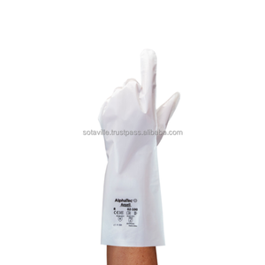 Guante de trabajo manual blanco de la mejor calidad, que ofrece resistencia química y defensas antimicrobianas, guantes de trabajo para manos de Vietnam - Product Image 3