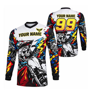 Maillot de motocross personnalisé 2026 avec nom et numéro, chemise de course MX à manches longues pour homme, équipement de moto tout-terrain enduro - Product Image 2