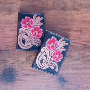 กระเป๋าใส่บัตรเครดิตสำหรับผู้หญิงทำด้วยมือมีลายดอกไม้ไม่ซ้ำใครกระเป๋าใส่หนังสือเดินทางอุปกรณ์เสริมกระเป๋าสตางค์มาใหม่ - Product Image 2
