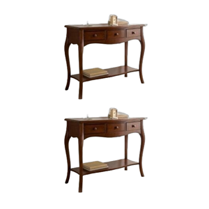 PROMO Buffet en bois massif avec 3 tiroirs - Design européen moderne, durable et peu encombrant pour salon, chambre et salle de bain - Product Image 2