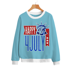 Pull-over surdimensionné respirant pour femme, à manches longues, avec patchwork printemps-été et épaules tombantes, idéal pour le 4 juillet - Product Image 3