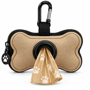Distributeur de sacs à déjections canines portable avec mousqueton métallique, support rechargeable pour sacs à déjections pour les promenades quotidiennes - Product Image 3