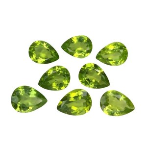 Piedras preciosas de peridoto verde natural en forma de pera, piedra de peridoto suelta para la fabricación de anillos, pendientes y joyería. - Product Image 6