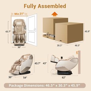 Sillón de Masaje de Alta Calidad con Reclinación Gravedad Cero, Comandos de Voz, Altavoces Bluetooth Premium y Rodillos Triples para Pies - Product Image 2