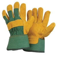 Gants de soudage robustes en cuir de vachette pleine fleur, 16 pouces, pour travaux mécaniques