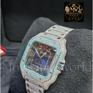 High End Stainless Steel Hip Hop D VVS Moissanite Diamond <b>Watch</b> Iced Out Luxury Wristwatch <b>for</b> <b>Men</b> Party Club and Festival Wear - Product Image 5