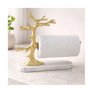 Support de papier essuie-tout en marbre moderne de qualité supérieure, écologique et durable, pour l'organisation de la cuisine et la décoration de la maison - Product Image 1