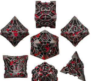 ชุดลูกเต๋าโลหะพกพา <span class=keywords><strong>7</strong></span> ชิ้น ขอบคม ลูกเต๋าหลายเหลี่ยม สำหรับเกม <span class=keywords><strong>D</strong></span>&<span class=keywords><strong>D</strong></span> Dungeons & Dragons ชุดลูกเต๋าฝึกทักษะ <span class=keywords><strong>D</strong></span>&<span class=keywords><strong>D</strong></span> ลูกเต๋าโลหะผสมสังกะสี - Product Image 6