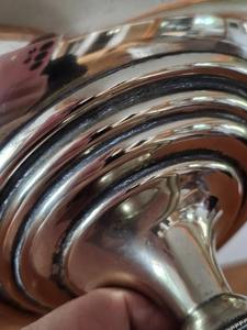 Elegante Tazón con Pedestal Plateado, Ideal para Decoración Moderna del Hogar, Centro de Mesa, Encimera de Cocina y Adorno para Comedor, de la India - Product Image 3