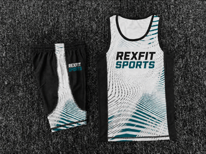 Ensemble de maillots de basket-ball unisexe |   Débardeur respirant 100 % polyester à col en V, imprimé par sublimation, pour équipe, sans manches - Product Image 2
