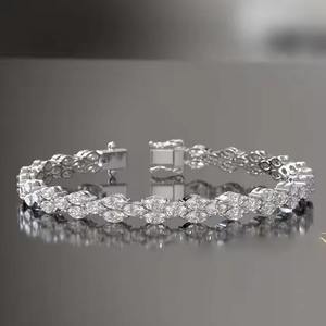 Pulsera de Moissanita de Diseño de Lujo con Plata de Ley 925 y Piedras de Color D VVS1 para Uso Diario, Bodas y Joyería de Moda - Product Image 5