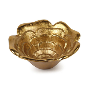 Elegante tazón decorativo de metal con forma de rosa plateada, accesorio de lujo para mesa, decoración para el hogar, plato para servir, ideal para regalo. - Product Image 4