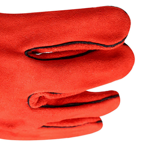 Red Cow Split Leather 16-Inch Welding <b>Gloves</b> Heat Resistant Heavy Duty - Product Image 6