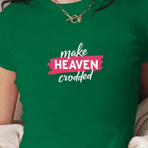 Make HEAVEN t-shirt court mode femme bondé - Product Image 1