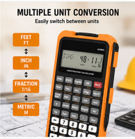 Calculatrice de chantier numérique avec écran LCD 12 chiffres pour la conversion entre pieds, pouces et fractions, idéale pour les mesures en ingénierie et la construction