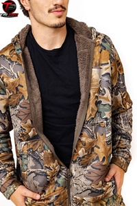 Combinaison de camouflage complète pour hommes, veste à capuche et pantalon cargo, veste de chasse légère pour temps froid - Product Image 4
