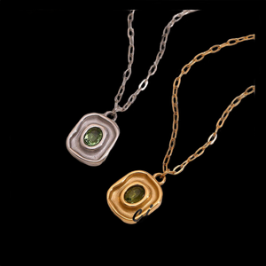 Hot <b>Iced</b> <b>Out</b> Pendant Necklace 925 Silver Plated Green Stone Bezel Setting Link <b>Chain</b> Unisex Everyday Wear From India Supplier - Product Image 1