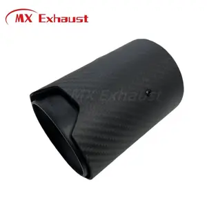 M Performance Dual Stainless Steel Muffler Pipe Burnt Blue Quad Exhaust Tip 2.5 to 2.7 inch Diesel Exhaust Tip