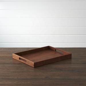 <b>Wooden</b> Storage Tray Irregular Shape Minimalist Design Unfinished Single Tier for Table Use Multifunction Drink Food Serving - Product Image 4