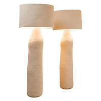 Lampe de table/sol élégante à LED avec commande tactile/sensorielle DC/AC G9 en métal, design européen moderne, écologique, protection des yeux, intensité réglable, marron