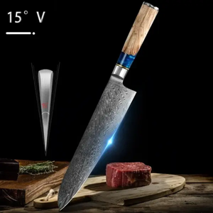 Juego de Cuchillos de Cocina de Acero Inoxidable, Juego de Cuchillos Profesionales para Chef con Hoja Afilada y Mango de Lámina - Product Image 3