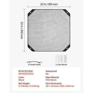 Copertura Universale 32x32 Pollici per Unità di Condizionamento, Protezione Superiore in Rete con Griglia a T e Coperture per Bocchette di Ventilazione - Product Image 6