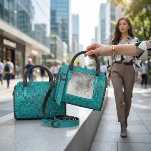 Genuine Leather Shoulder Bag Women <b>Handbag</b> Zipper Purse Portable Daily Travel Bag Luxurious Look - Product Image 5