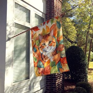 Foldex gran porche manga poste decorativo patio Banner ilustraciones Multicolor plegable gato otoño hojas casa pared colgante banderas exóticas - Product Image 2