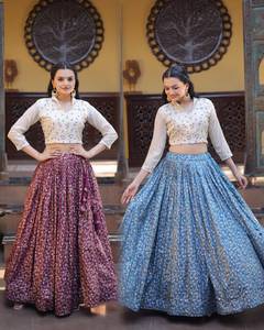 <b>Indian</b> Ethnic Designer Skirt <b>Top</b> Lehenga Choli for Navratri Collection for Women Fancy Trendy Outfit in Beads Embroidery Work - Product Image 4
