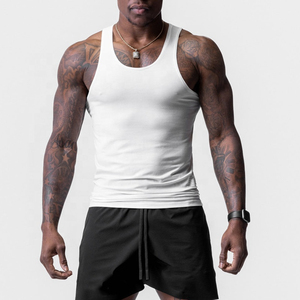 Débardeur sans manches en tricot uni pour homme, respirant, col rond, décontracté, pour la salle de sport, l'entraînement et le quotidien - Product Image 4
