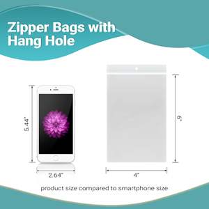 Confezione 1000 plastica trasparente 4X6 Hang fori cerniera borse 2 Mil polipropilene sigillo Top per applicazioni sanitarie industriali - Product Image 4