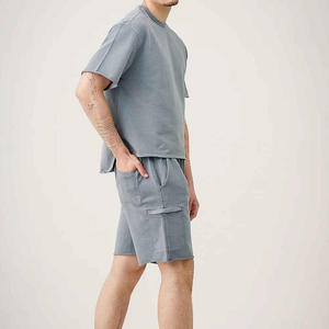 <b>Top</b>-Selling New Arrival 100% Polyester Premium Summer Men's T-Shirt Shorts Set Breathable Quick Dry Crew - Product Image 5