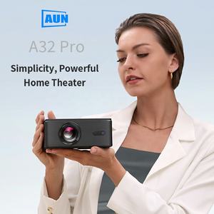 Mini projecteur vidéo portable, nouveau projecteur laser Ai pour jeux, 4K 1080P, haute luminosité, utilisation de jour, sans fil, CE ROHS OEM ODM AUN A32 Pro - Product Image 3