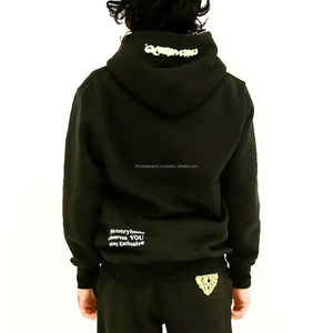 Nuevo estilo Puff impresión al por mayor Pakistán fabricante chándal 100% algodón ligero hombres Puff impresión chándales conjunto - Product Image 3