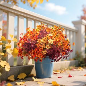 16 Mazzi di Fiori Artificiali Autunnali Resistenti ai Raggi UV per Esterni, Margherite Finte ad Alta Durabilità - Product Image 2