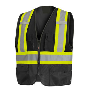 Chaleco de seguridad reflectante duradero con cierre de cremallera para trabajadores de la construcción y sitios de trabajo al aire libre - Product Image 1