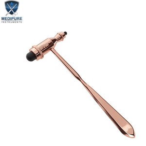 Marteau réflexe manuel en acier inoxydable de qualité supérieure, couleur or rose, léger, certifié CE, instrument de diagnostic neurologique - Product Image 2