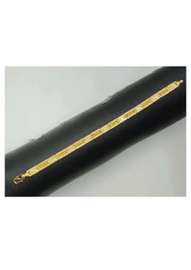 กำไลข้อมือดีไซน์เก๋ทองคำ 22K ลายเพชรเจียระไน พร้อมการขัดเงาอย่างดี เหมาะสำหรับสวมใส่ทุกวันและโอกาสพิเศษ - Product Image 2