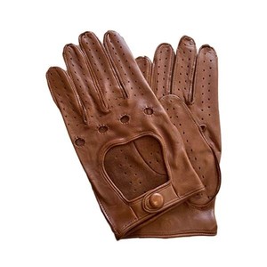 Custom Fingerless or Full Finger Sheepskin Leather Unisex High Quality Leather Driving <b>Gloves</b> Full Finger Waterproof Non-Slip - Product Image 5