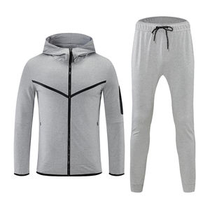 Ensemble Sportif 24SS Personnalisé avec Impression par Transfert Thermique – Veste à Capuche à Taille Élastique et Pantalon de Survêtement Droit pour l'Entraînement Sportif - Product Image 1