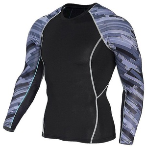 Vêtements de protection solaire en gros, chemise de compression, rashguard, manches longues sublimées, personnalisé, surf, BJJ, unisexe, OEM, 100% polyester - Product Image 1