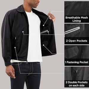Chaquetas de golf recubiertas para hombre a precio razonable, abrigos de golf personalizados de alta calidad, chaqueta de golf impermeable para hombre - Product Image 3