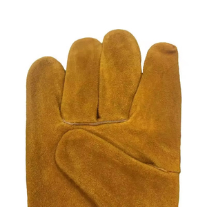 Cow Leather <b>Driver</b> <b>Gloves</b> Straight Thumb Heavy Duty Driving Work <b>Gloves</b> Full Finger Protection Construction Working <b>Gloves</b> - Product Image 4