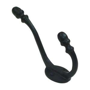 Gancho de Pared Doble de Metal en Color Blanco, Resistente, con 2 Ganchos para Colgar Ropa, Sombreros, Toallas, Ahorra Espacio, Moderno - Product Image 2