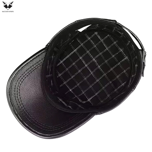 Leather <b>Caps</b> Classic <b>Flat</b> Top Vintage Star Design Handcrafted High-Quality Stylish Fashion Wear Durable Leather Headwear For <b>Men</b> - Product Image 6