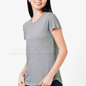 เสื้อยืดผู้หญิงทันสมัย เนื้อผ้าระบายอากาศ แขนสั้น สไตล์ลำลอง รับผลิตพร้อมสกรีนโลโก้แบรนด์ - Product Image 2